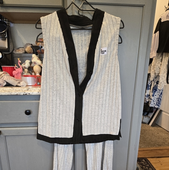 Gray and Black Women's Pantsuit - Picture 1 of 3